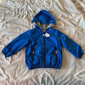 Blue baby lined windbreaker Jacket with Hood